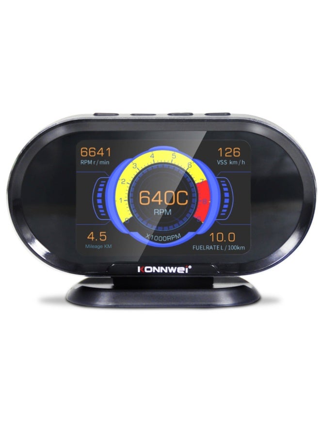 KONNWEI HUD 3.5in Hud Head Up Display Car Speedometer OBDII Smart Digital Trip Computer OBDII Scanner OBDII Diagnostic Tool Speed Alarm - Image 1
