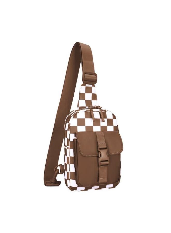 Tfo 6th Generation Casual Outdoor Chest Bag Lightweight Versatile Travel Shoulder Bag 9402584 Coffee Color - Image 1