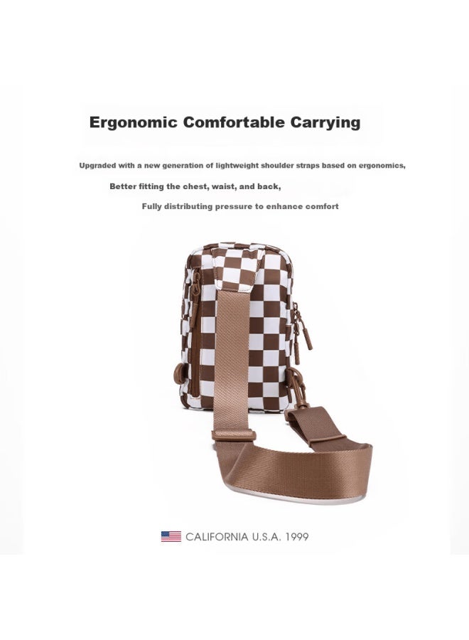 Tfo 6th Generation Casual Outdoor Chest Bag Lightweight Versatile Travel Shoulder Bag 9402584 Coffee Color - Image 5