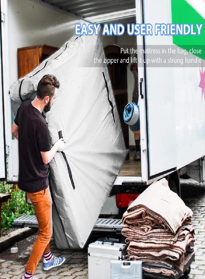 VIVOHOME Full Size Waterproof Mattress Bag, Reusable Mattress Cover with 8 Reinforced Handles and 2 Heavy Duty Zippers for Moving and Storage, 77x57x16 inch - Image 2