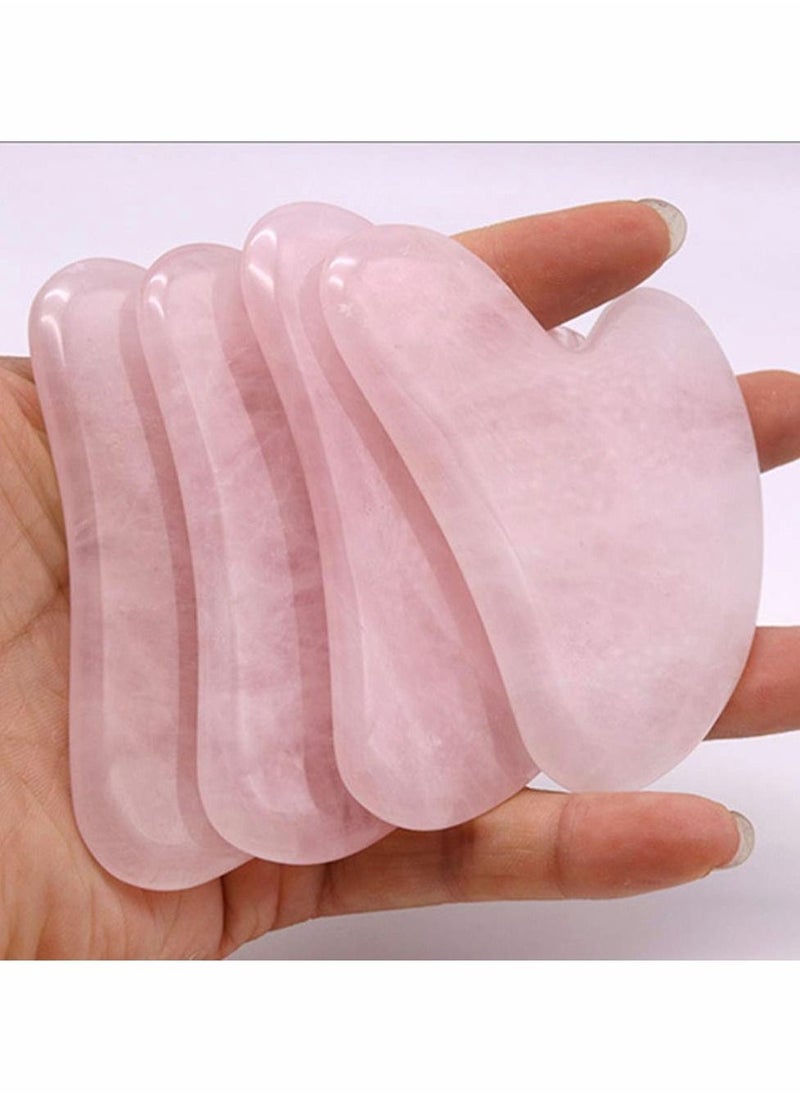 Excefore Rose Quartz Jade Gua Sha Scraping Massage Tool Pink 2X2.2X1.9inch  - Image 4