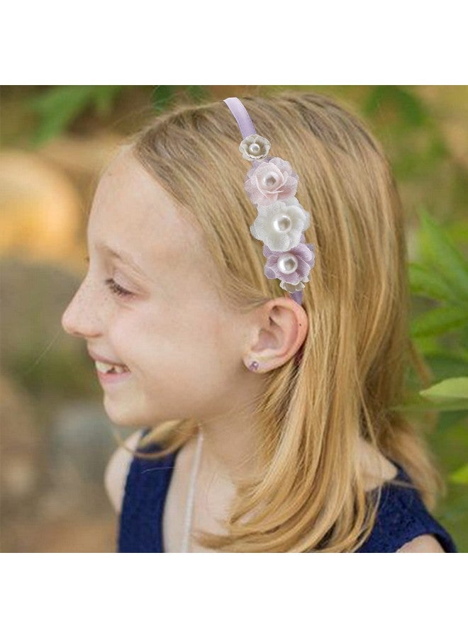 mligril Baby Girl Floral Hairband Headbands Plastic Flower Crown For Girl And Women - Image 3