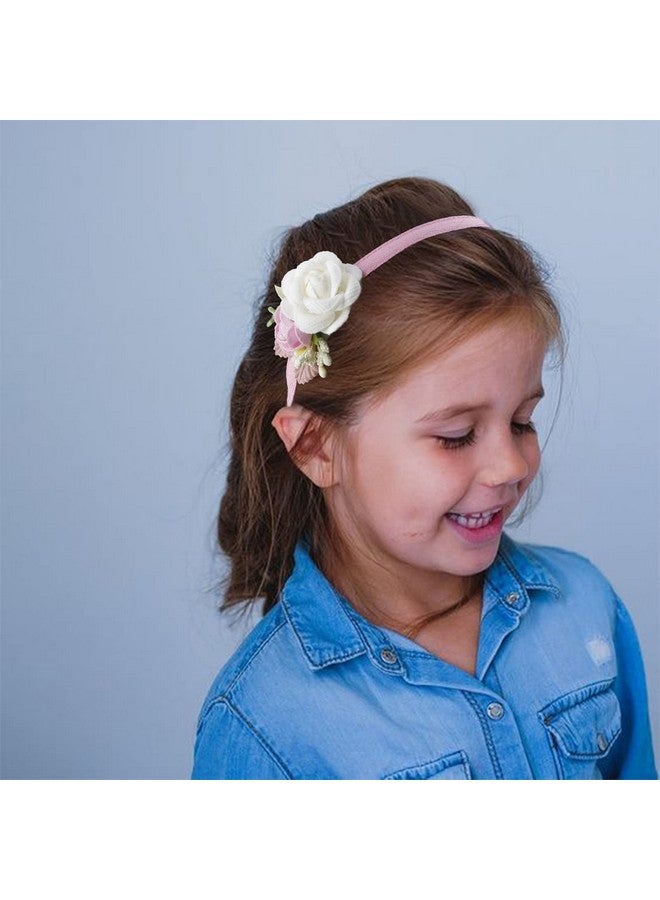mligril Baby Girl Floral Hairband Headbands Plastic Flower Crown For Girl And Women - Image 2
