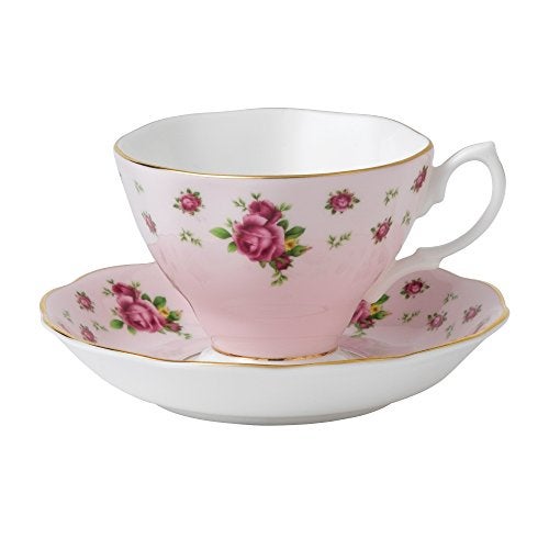 Royal Albert New Country Roses Pink Teacup & Saucer Set - Image 1