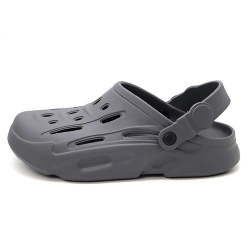SVAAR Men Premium Comfortable Clogs || Effortless All-Day Ease with Supportive Back Strap Sandals Grey,7 UK - Image 2