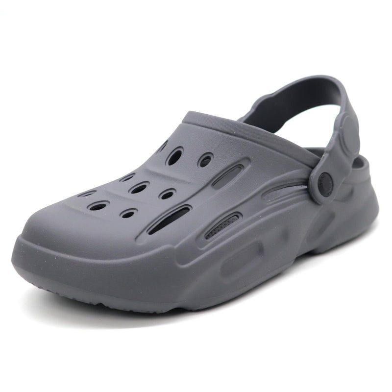 SVAAR Men Premium Comfortable Clogs || Effortless All-Day Ease with Supportive Back Strap Sandals Grey,7 UK - Image 5