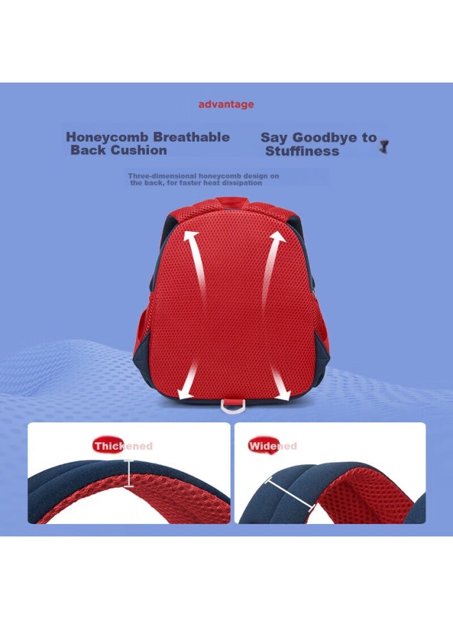 Ninth Castle Vnine City Hong Kong Ninth Castle Kindergarten Baby Anti-lost Backpack, 3-6 Years Old Children's Schoolbag, Boys And Girls Cartoon Cute Outdoor Travel Small Backpack, Cs2bv3968c Blue Rocket - Image 2