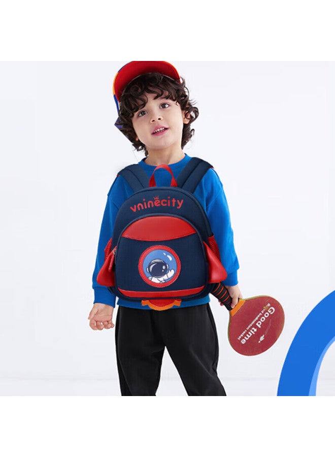Ninth Castle Vnine City Hong Kong Ninth Castle Kindergarten Baby Anti-lost Backpack, 3-6 Years Old Children's Schoolbag, Boys And Girls Cartoon Cute Outdoor Travel Small Backpack, Cs2bv3968c Blue Rocket - Image 5