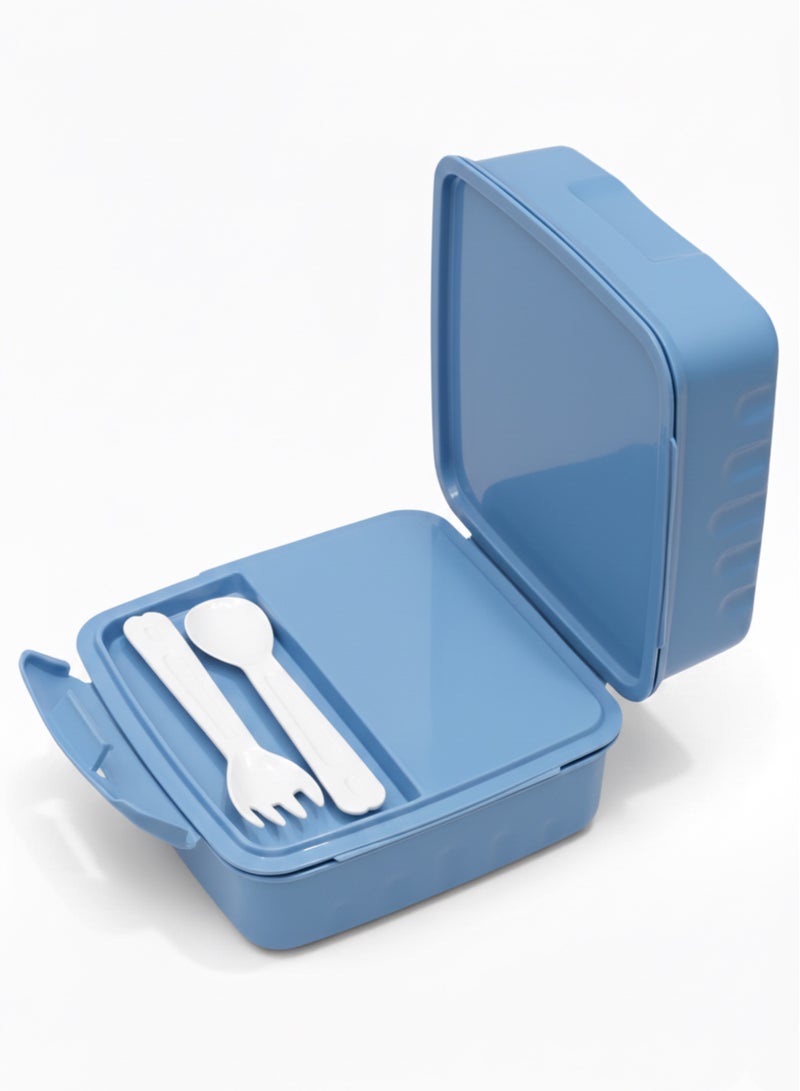 تيتيز صندوق غداء للأطفال مع ملعقة وشوكة ، حاوية طعام للأطفال، صندوق غداء للكبار، صندوق غداء بينتو مكون من 4 أقسام، حاويات طعام للمدرسة/العمل/السفر/النزهات، مانع للتسرب، قابل لإعادة الاستخدام، خالٍ من مادة BPA - Image 3