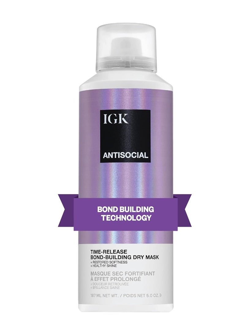 iGK IGK ANTISOCIAL Bond-Building Dry Hair Mask | Repair + Soften + Shine | Vegan + Cruelty Free |  - Image 1