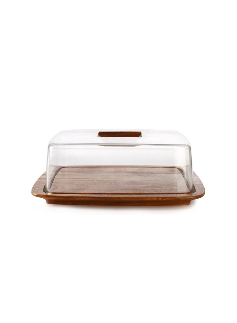 BILLI Square wooden cake plate - Image 1