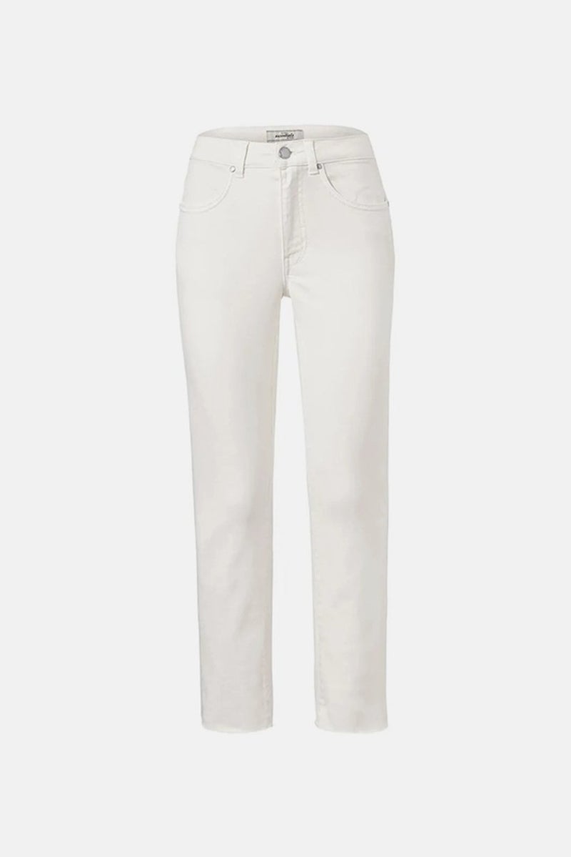 Tchibo Women Slim Fit Plain Stretchable Jeans, White - Image 2