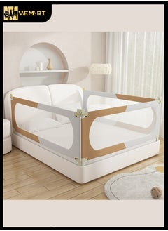 WEMART Baby Bed Rail Guard for Toddlers,Crib Bumpers,Toddler Bed Side Rails for Twin, Full, Queen Bunk Size Bed Swing Down Bedrail Extral Tall Child Safety Side Railing Guards for Kids  - Image 1