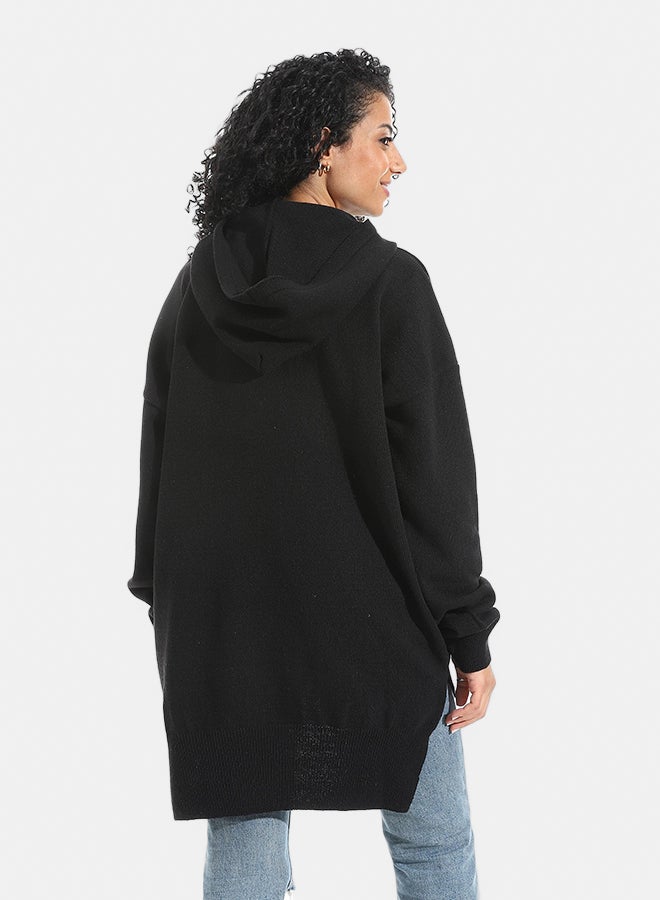 Andora Printed Long Sleeves Hoodie _ Black - Image 5