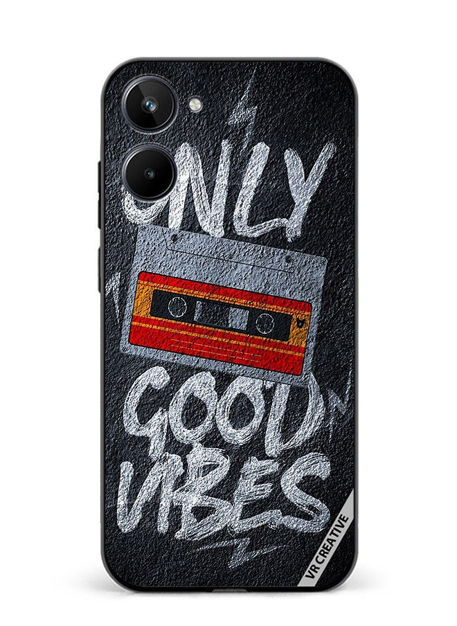 VR CREATIVE - Protective Case Cover For Realme 10 Only Good Vibes Design Multicolour - Image 1