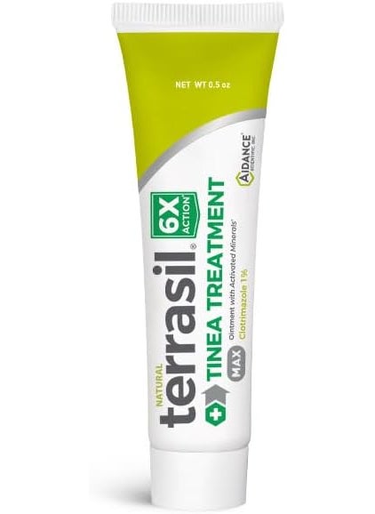 Terrasil terrasil Tinea Versicolor Treatment Cream Max Strength, Antifungal Tinea Cream, Clinically Proven 1% Clotrimazole, Treats Most Ringworm & Fungal Infections, Soothing Relief of Itchy Dry Skin (.5oz) 