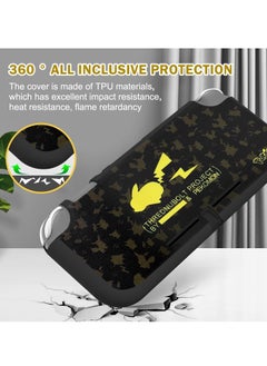 KASTWAVE Flash Pika Switch Lite Protective Case Cool Soft TPU Shell Shockproof Scratch Resistant Cover Joy Con Japanese Amine Skin (Rocker cap not included)  - Image 3