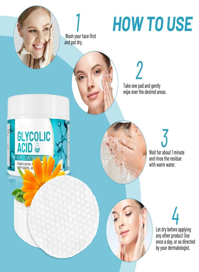 Bieyoc Glycolic Acid Pads 30%, Exfoliates Surface Skin and Reduces Fine Lines and Wrinkles, 50Pads - Image 5
