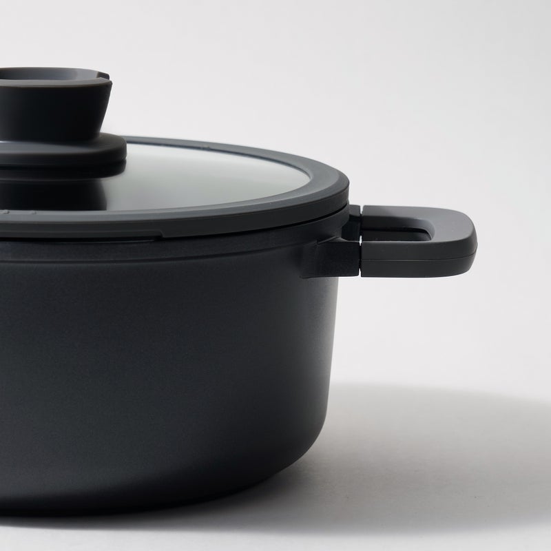 بيرجوف بيرجهوف مقلاة الومنيوم بغطاء ومقبضين 24سم، أسود - Image 4