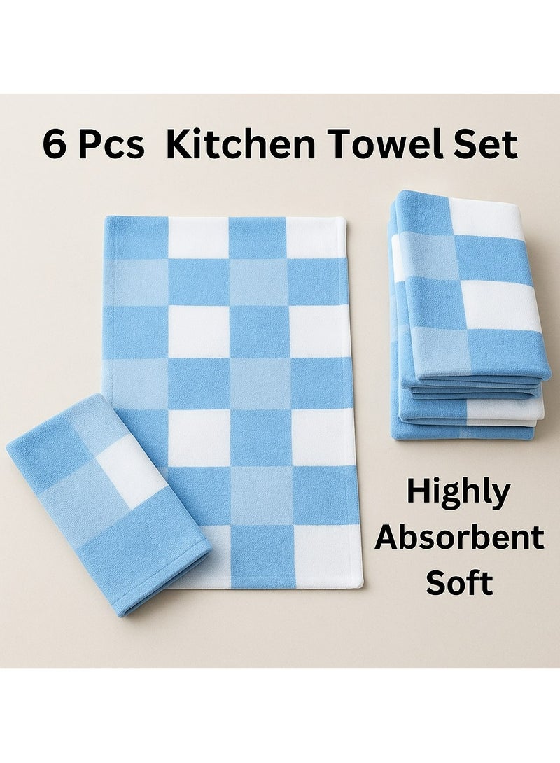 AZM طقم مناشف مطبخ مكون من 6 قطع 42x28 سم - Image 2