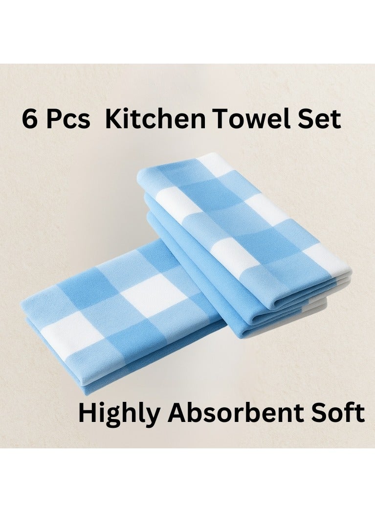 AZM طقم مناشف مطبخ مكون من 6 قطع 42x28 سم - Image 4