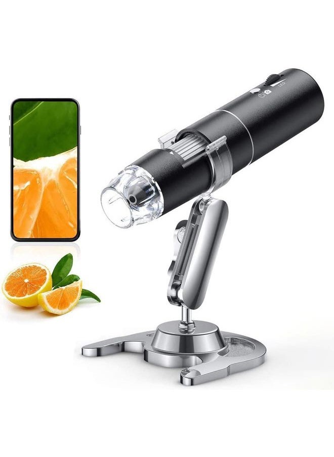 Skybasic Wireless Digital Microscope, Skybasic 50X-1000X Magnification WiFi Portable Handheld Microscopes with Adjustable Stand HD USB Microscope Camera Compatible with iPhone Android iPad Windows Mac Computer  - Image 1