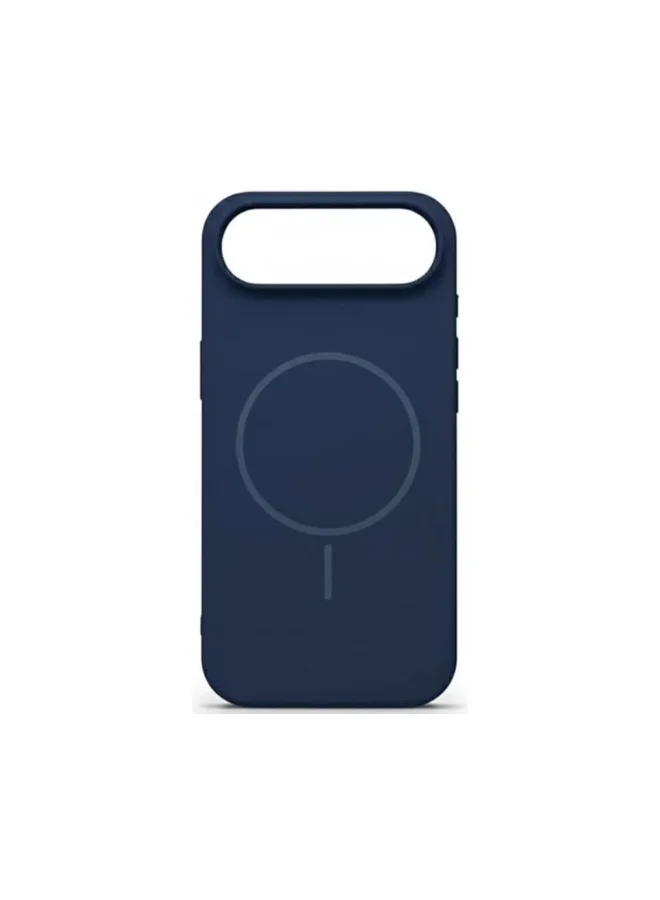 Mobcos Mobcos iPhone 17 Air Navy Blue Luxury Magnetic Compatible for iPhone Series – Shockproof, Slim Fit, Soft-Touch Protective Cover with Magnetic Wireless Charging Support