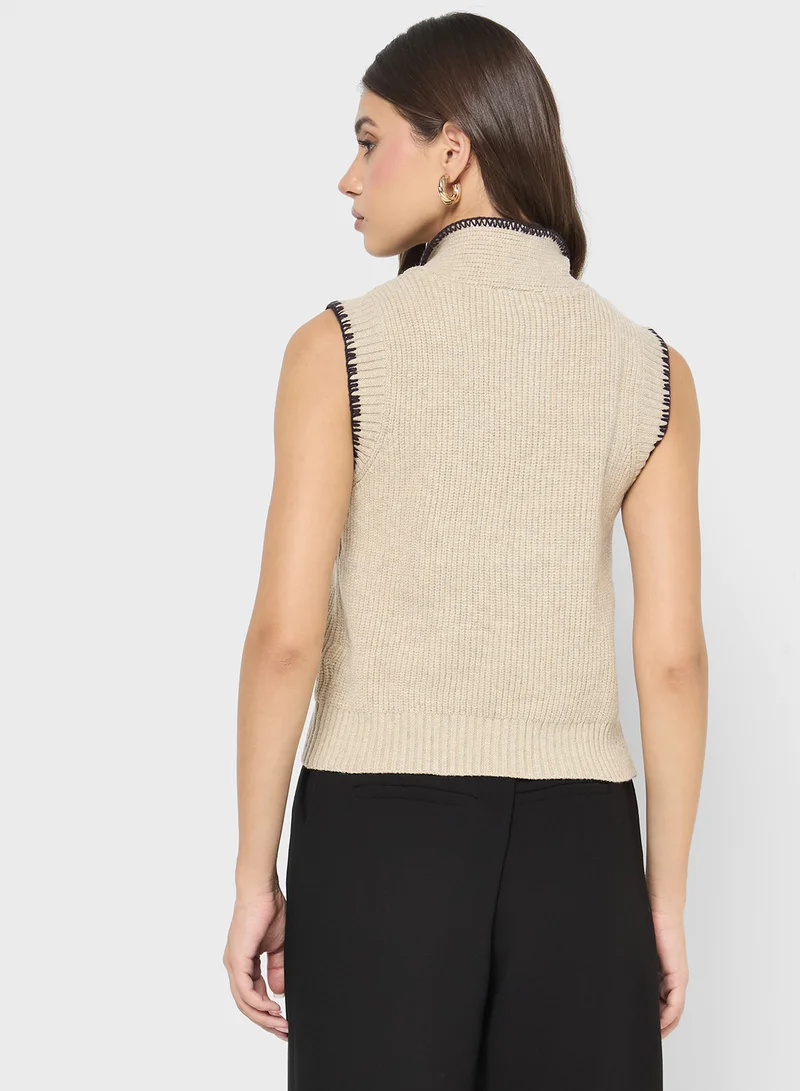 ELLA Sweater Vest With Neck Tie