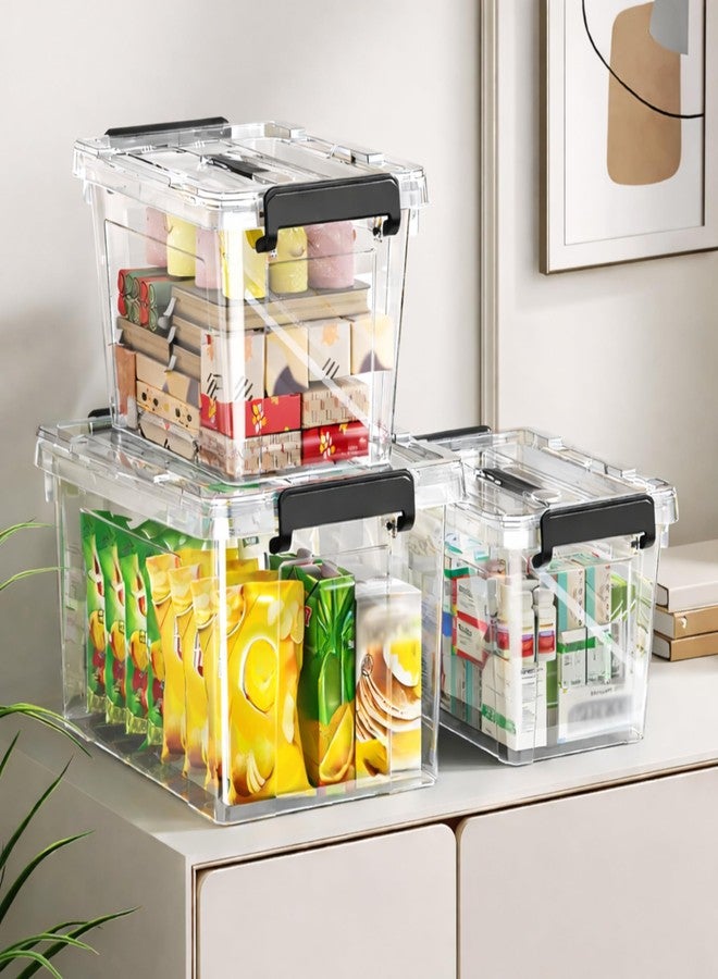 KREPS® Large Plastic Storage Box, Heavy Duty Multipurpose Dustproof Stackable Storage Container with Lid, for Clothes, Toys, Snacks, Books, Home Storage (Pack of 3, Large) - Image 5