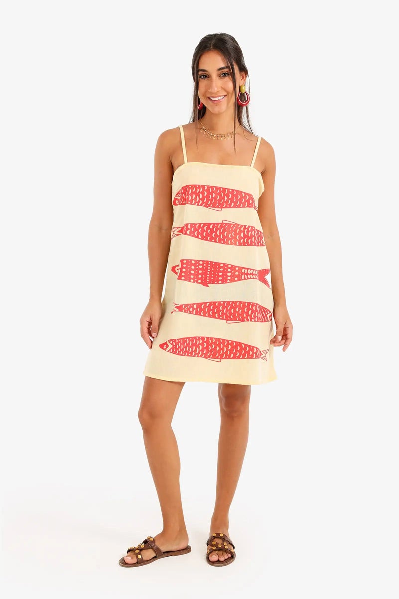 Carina Fish Print Beach Dress - Image 1