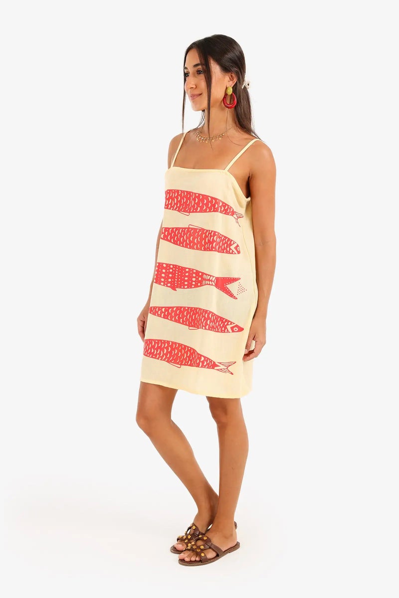 Carina Fish Print Beach Dress - Image 2