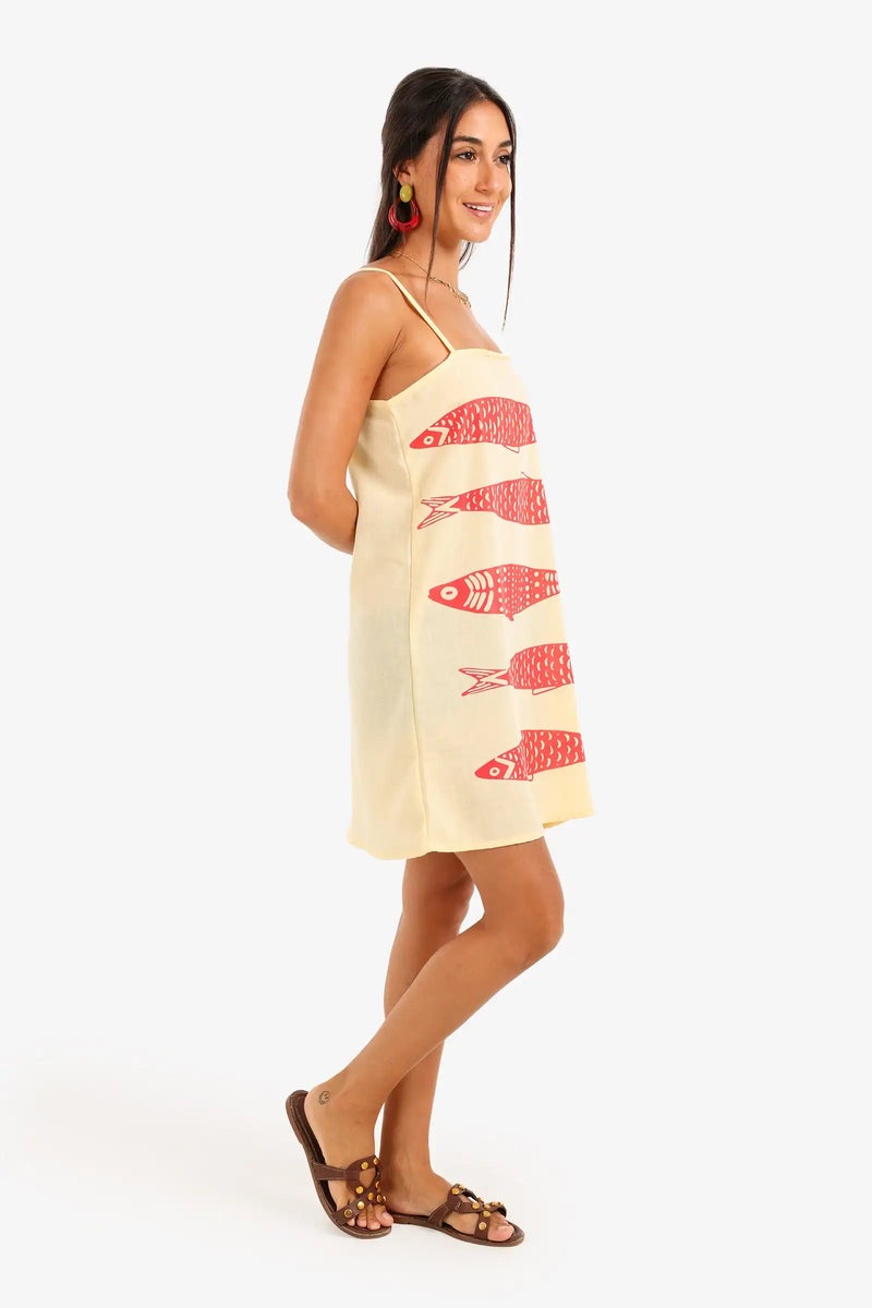 Carina Fish Print Beach Dress - Image 3