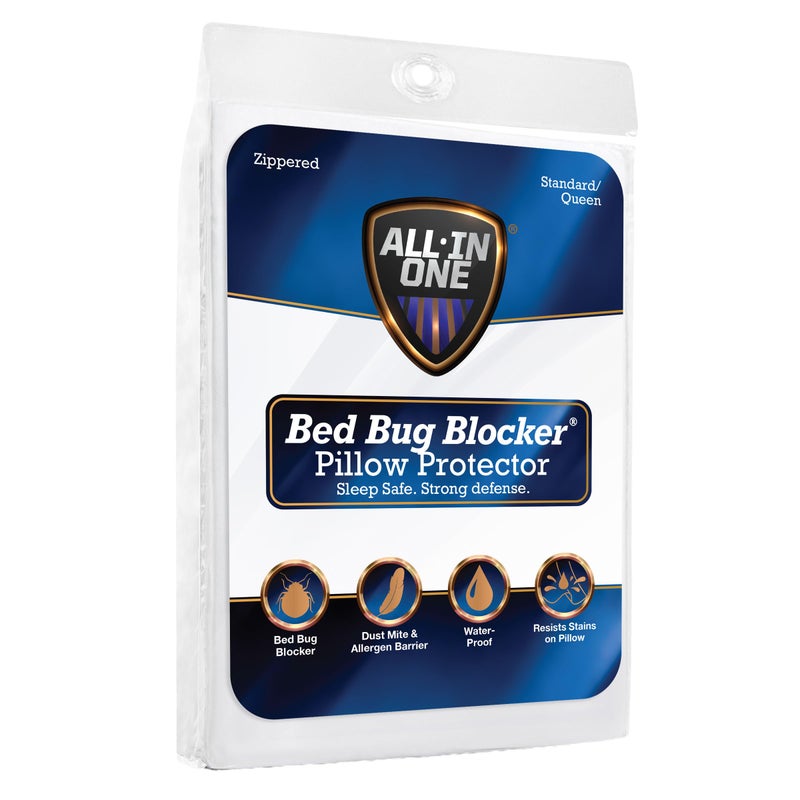 Bed Bug Blocker All-in-One Quiet Water Resistant Zip-Up Pillow Protectors, Standard/Queen, 4-Pack - Image 4