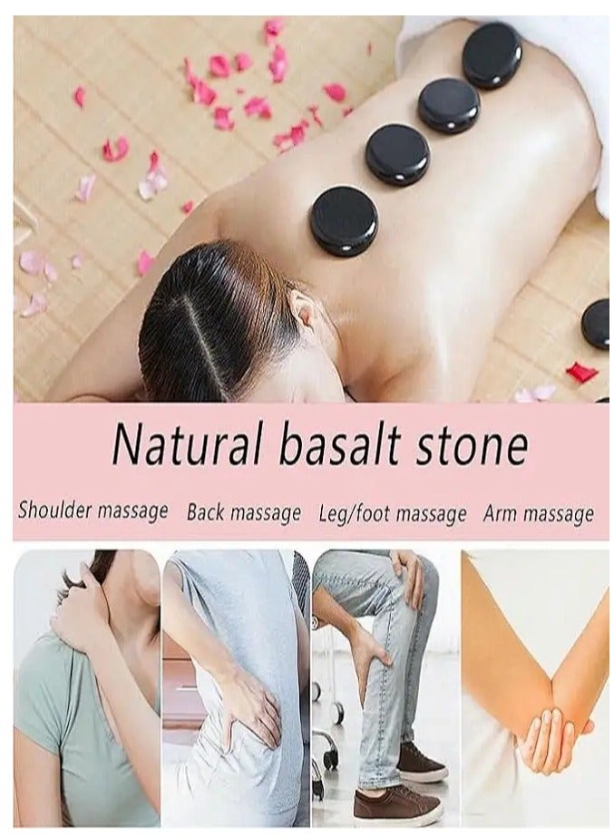 Snooe Hot Stones for Massage, Basalt Massage Stone Warmer,Hot Stone Massage Kit Stones for Home Spa Warming Therapy Relaxing Relieve Pain - Image 5