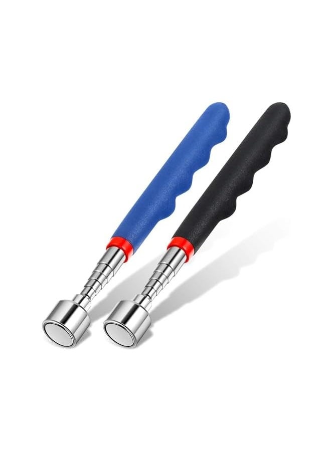 PROMASS Telescoping Magnetic Pickup Tool 20 Lbs Magnet Extension Tool Telescoping Magnet 30 Inch Extendable Magnet Stick Gadget for Men Suitable for Birthday Father's Day Christmas (Blue and Black,2 Pieces)  - Image 1