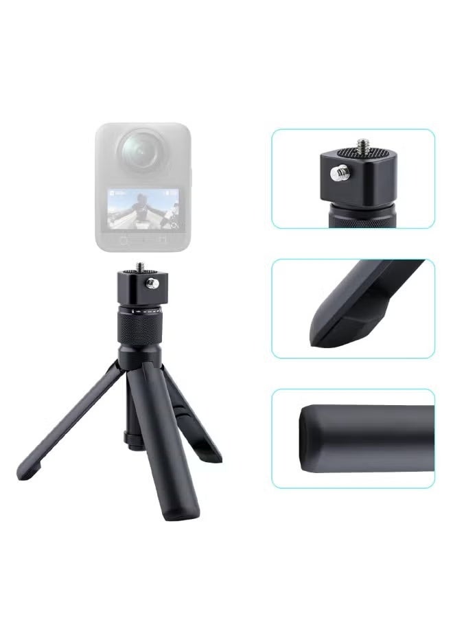 360° Bullet Time Rotating Handle & Invisible Selfie Stick Tripod for Insta360 X5/X4, DJI OSMO Pocket 3, GoPro｜1/4" Thread, 3kg Load, Compact Tabletop Tripod (120cm Extended) - Image 4