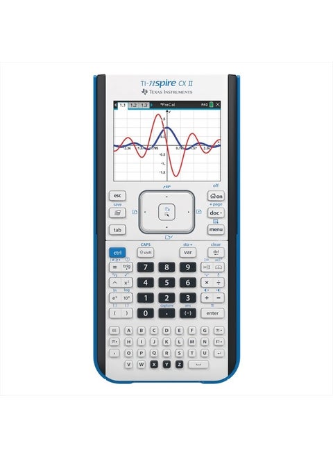 TI-Nspire CX II Color Graphing Calculator with Student Software (PC/Mac) White 3.54 x 7.48