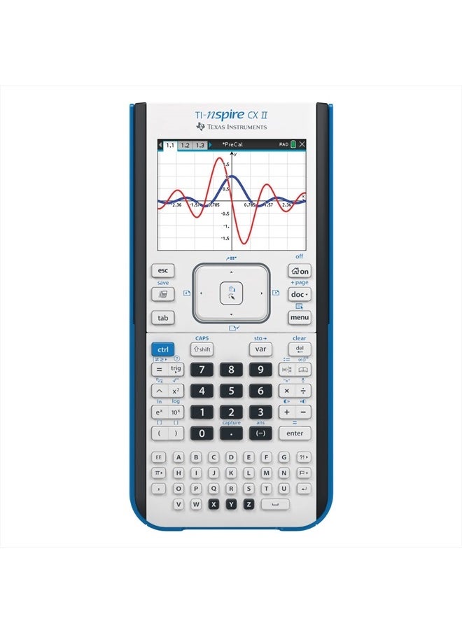 TEXAS INSTRUMENTS - TI-Nspire CX II Color Graphing Calculator with Student Software (PC/Mac) White 3.54 x 7.48 - Image 1