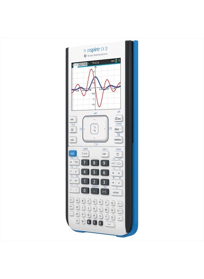 TEXAS INSTRUMENTS - TI-Nspire CX II Color Graphing Calculator with Student Software (PC/Mac) White 3.54 x 7.48 - Image 1