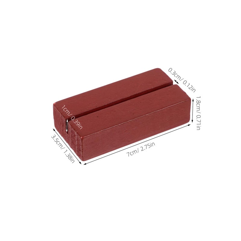 حامل بطاقات خشبي عرضي للبطاقات البريدية والقوائم وبطاقات العمل 7X3 5X1 8 سم - Image 3
