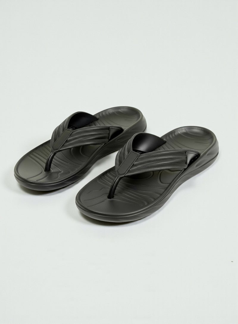 Durable Non-Slip EVA Flip-Flops Black - Everyday Casual Beach & Pool - Image 4