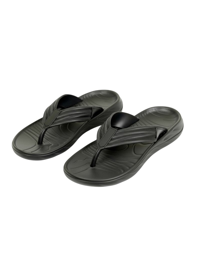Durable Non-Slip EVA Flip-Flops Black - Everyday Casual Beach & Pool - Image 2