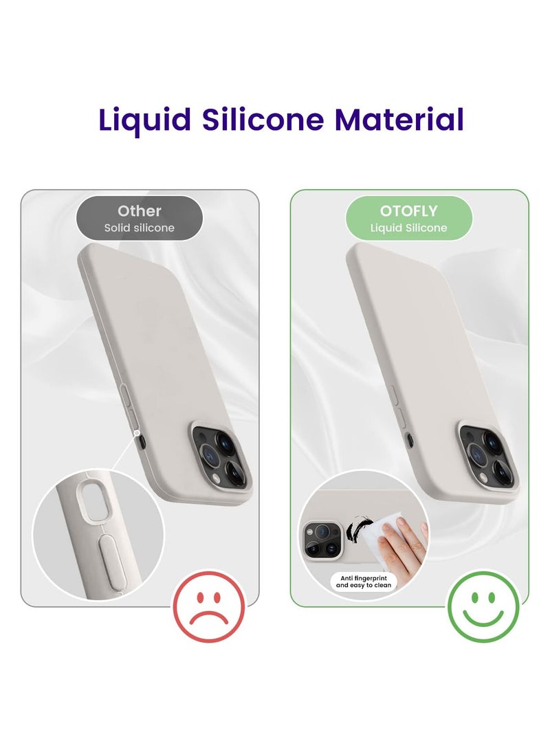 ELTERAZONE Designed for iPhone 14 Pro Max Case, Silicone Shockproof Slim Thin Phone Case for iPhone 14 Pro Max 6.7 inch (Stone)