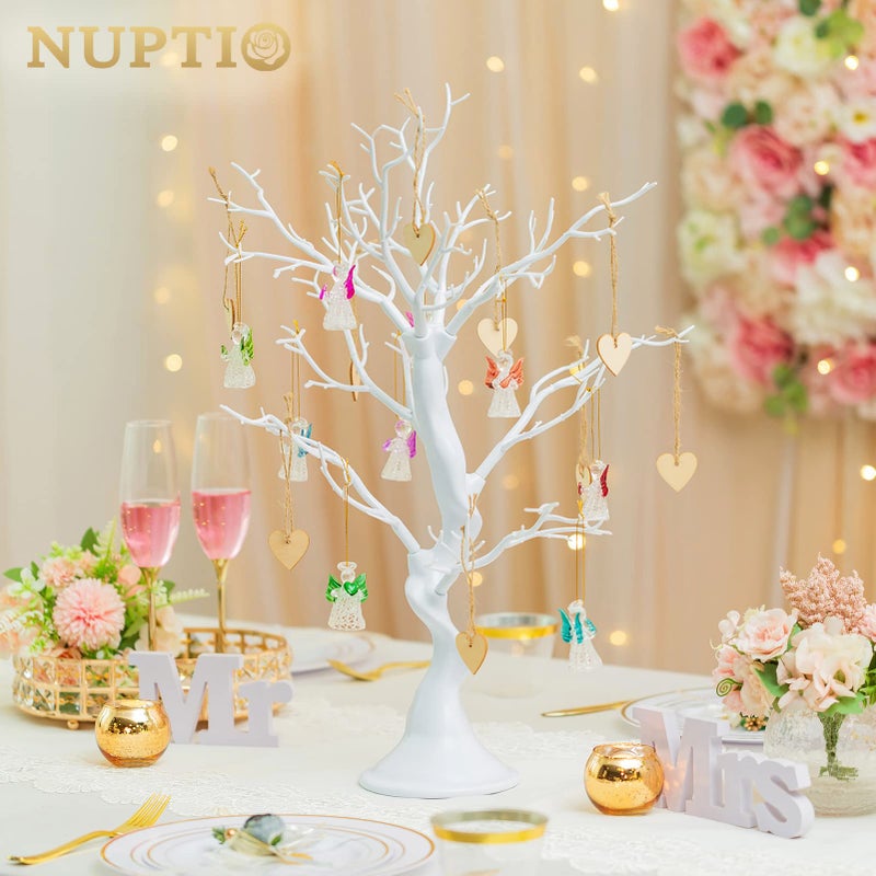 Nuptio White Christmas Tree Branch Artificial 22.8 inch Tall Manzanita Tree Centerpiece Wedding Centerpieces for Tables, Decorative Ornament Display Tree Branches for Decoration Weddings (1 Pc) - Image 2