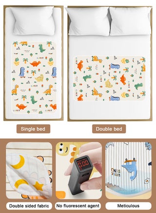 Baby Waterproof Bed Pad Washable Mattress Pad Reusable Underpads Bed Wetting Incontinence Cover for Baby Toddler Children and Adults - view 4