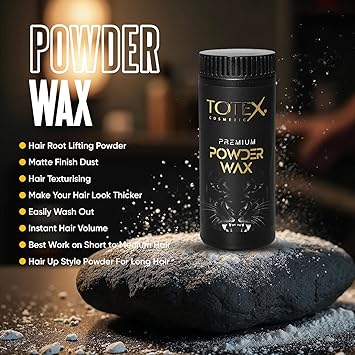 Totex Premium Hair Styling Powder Wax Volumising Thickening Magic Dust Ultra Strong Matte Look Excellent Hold Maximum Control 400 Series 20g - Image 5