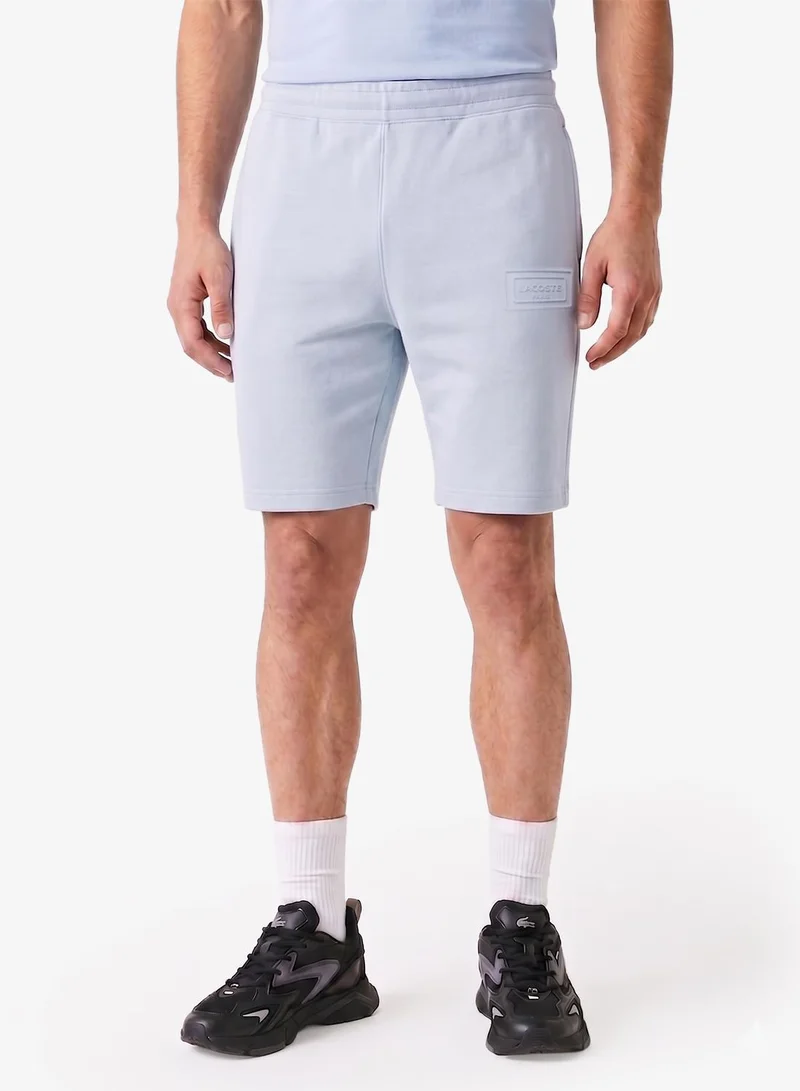 LACOSTE Regular Fit Embossed Unbrushed Fleece Shorts