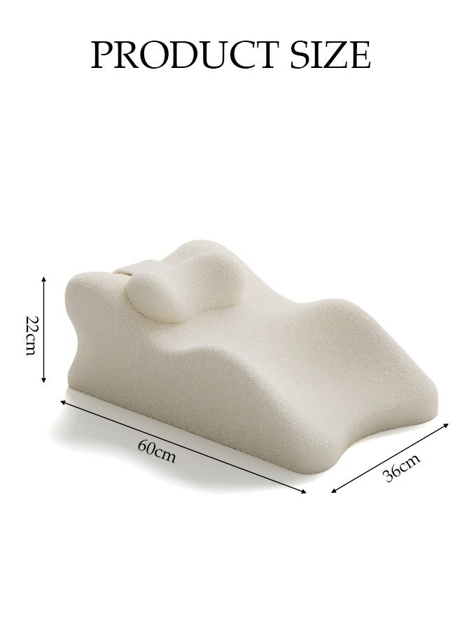 DUNISO Wedge Pillow For Sleeping,  Sleeping Pillow，Multifunctional High Rebound Memory Cotton Leg Pillow, Ergonomic Cushion Pillow,With Small Pillow, Waterproof And Stain Resistant, Detachable, Can Relieve Pain, Suitable For The Head, Abdomen, And Chest，60 * 36 * 24cm  - Image 2