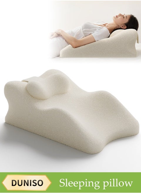 Wedge Pillow For Sleeping,  Sleeping Pillow，Multifunctional High Rebound Memory Cotton Leg Pillow, Ergonomic Cushion Pillow,With Small Pillow, Waterproof And Stain Resistant, Detachable, Can Relieve Pain, Suitable For The Head, Abdomen, And Chest，60 * 36 * 24cm