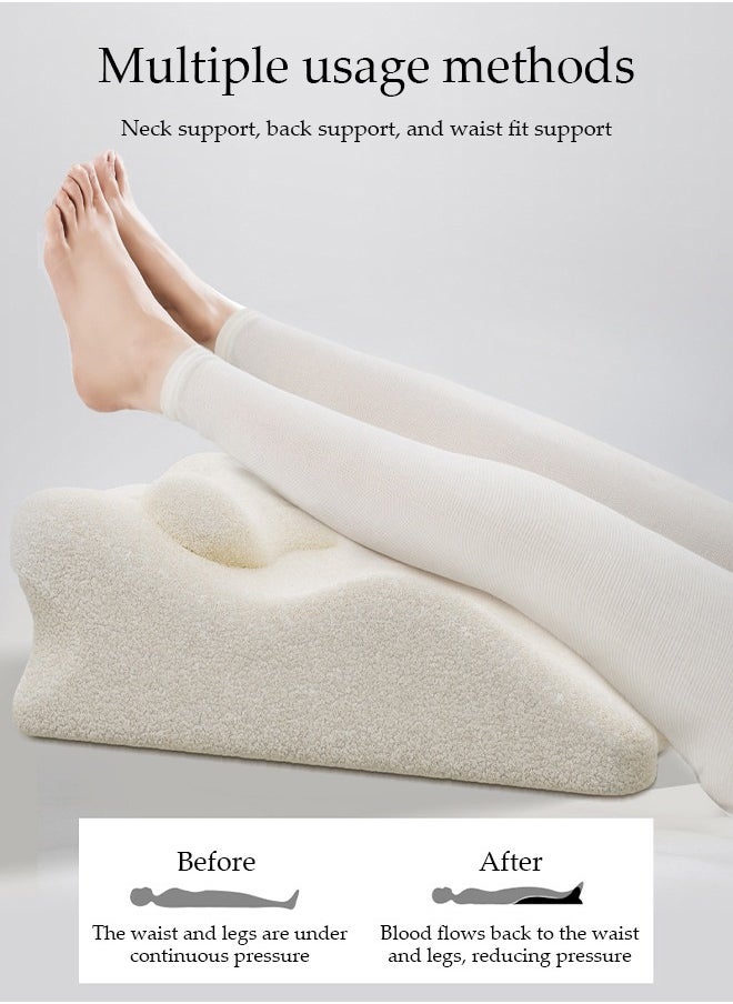 DUNISO Wedge Pillow For Sleeping,  Sleeping Pillow，Multifunctional High Rebound Memory Cotton Leg Pillow, Ergonomic Cushion Pillow,With Small Pillow, Waterproof And Stain Resistant, Detachable, Can Relieve Pain, Suitable For The Head, Abdomen, And Chest，60 * 36 * 24cm  - Image 3